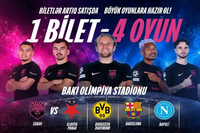 “Sabah” UEFA ÇL matçları üçün vahid bilet satışını başladı