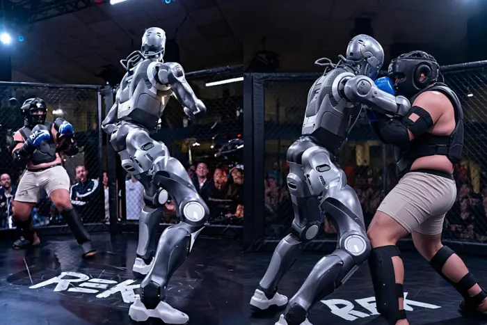 Frenki LaPenna San-Fransiskoda “Terminator” robotla döyüşdü
