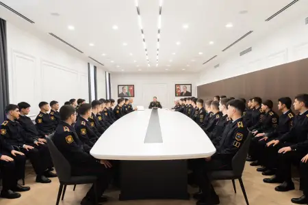 Eyvazov xaricə ezam olunan polis kursantları ilə görüşdü